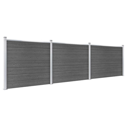 Schuttingpanelenset Hkc 526 x 146 cm Zwart