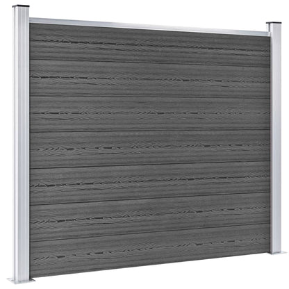Schuttingpanelenset Hkc 526 x 146 cm Zwart