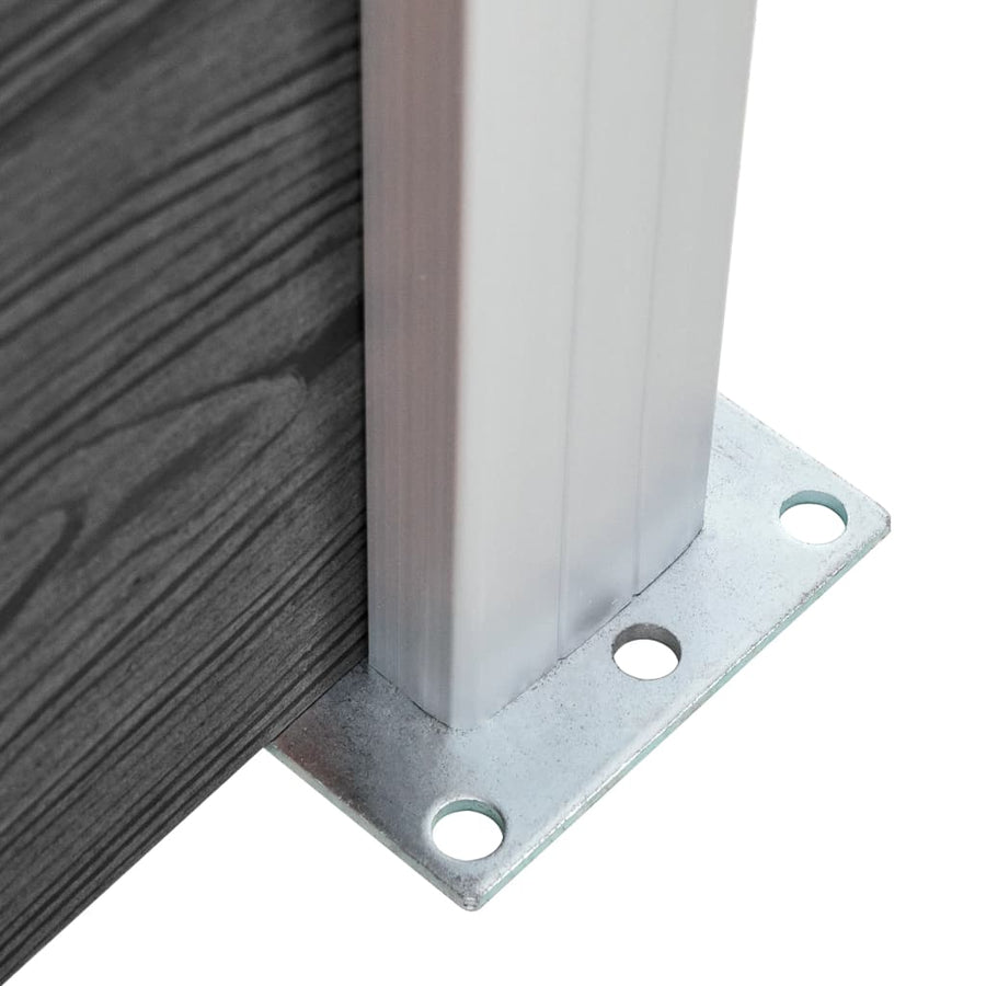 Schuttingpanelenset Hkc 699 x 146 cm Zwart