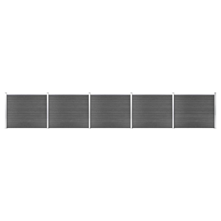 Schuttingpanelenset Hkc 872 x 146 cm Zwart