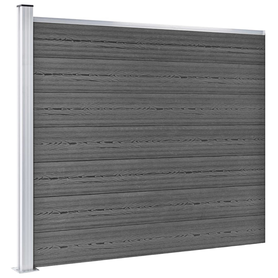 Schuttingpanelenset Hkc 872 x 146 cm Zwart