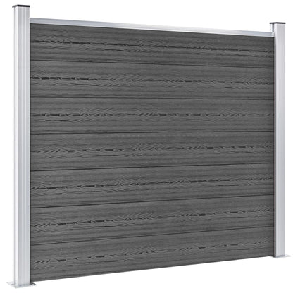 Schuttingpanelenset Hkc 872 x 146 cm Zwart