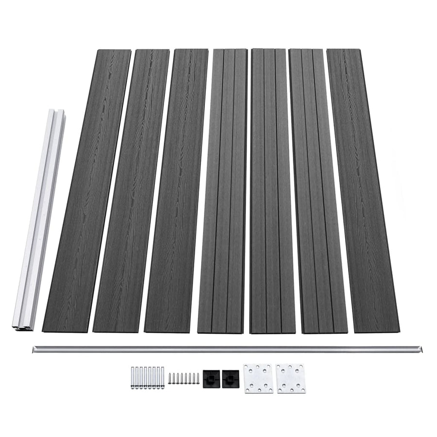 Schuttingpanelenset Hkc 872 x 146 cm Zwart