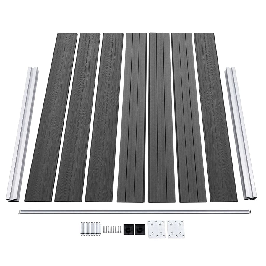 Schuttingpanelenset Hkc 872 x 146 cm Zwart