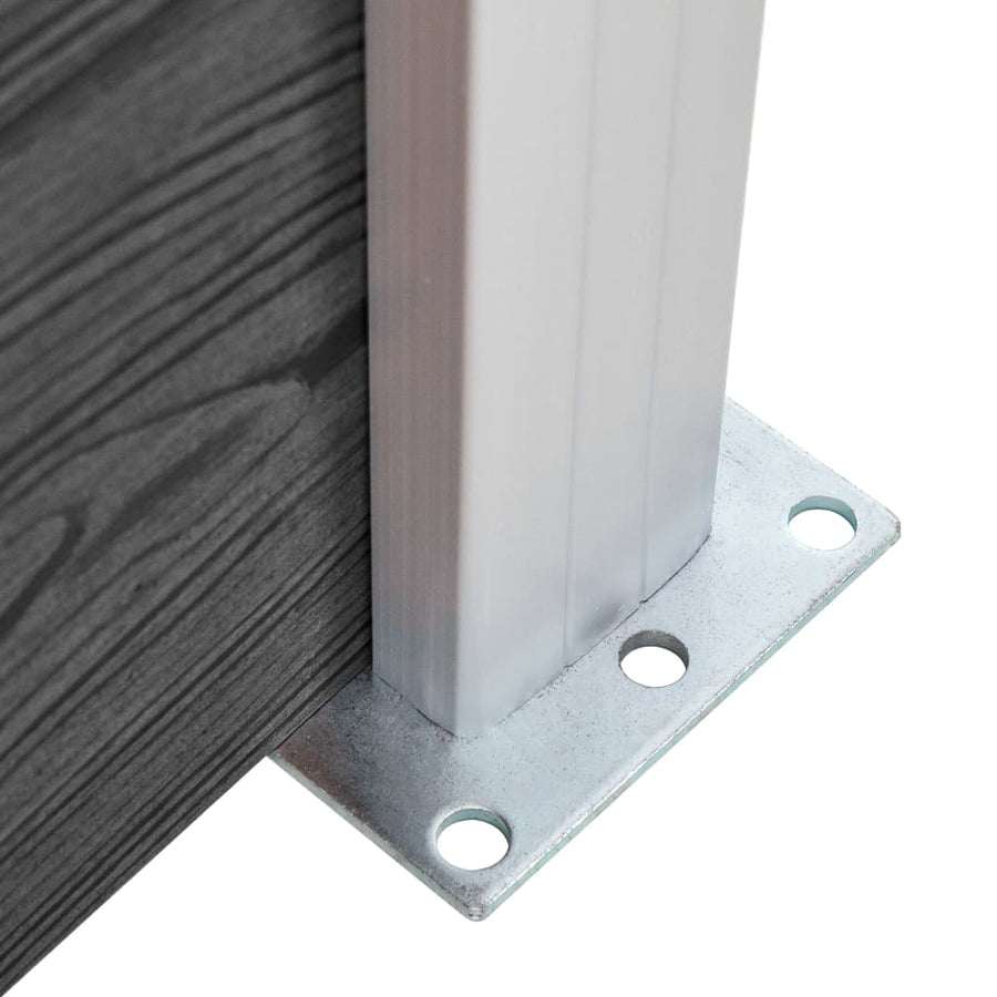 Schuttingpanelenset Hkc 872 x 146 cm Zwart