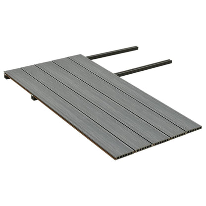 Terrasplanken Met Accessoires 0 M² 2,2 M Hkc Bruin En Grijs 10 m² 2.2 m