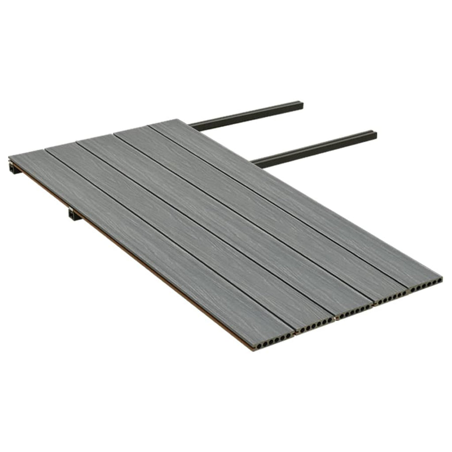Terrasplanken Met Accessoires 0 M² 2,2 M Hkc Bruin En Grijs 10 m² 2.2 m