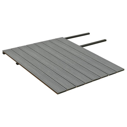 Terrasplanken met accessoires 16 m² 2,2 m HKC bruin en grijs 16 m² 2.2 m