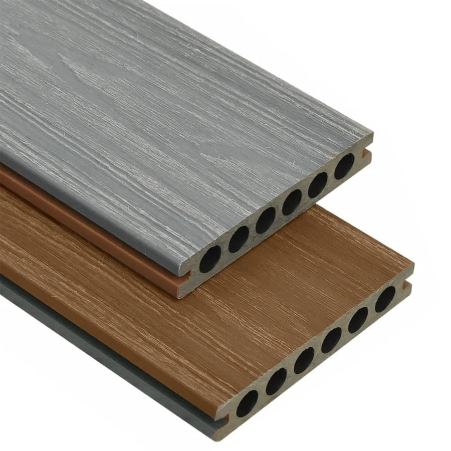 Terrasplanken met accessoires 20 m² 2,2 m HKC bruin en grijs 20 m² 2.2 m