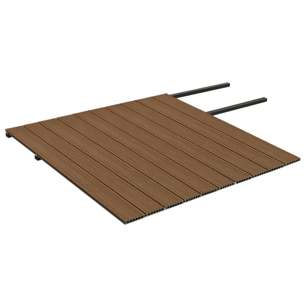 Terrasplanken met accessoires 20 m² 2,2 m HKC bruin en grijs 20 m² 2.2 m