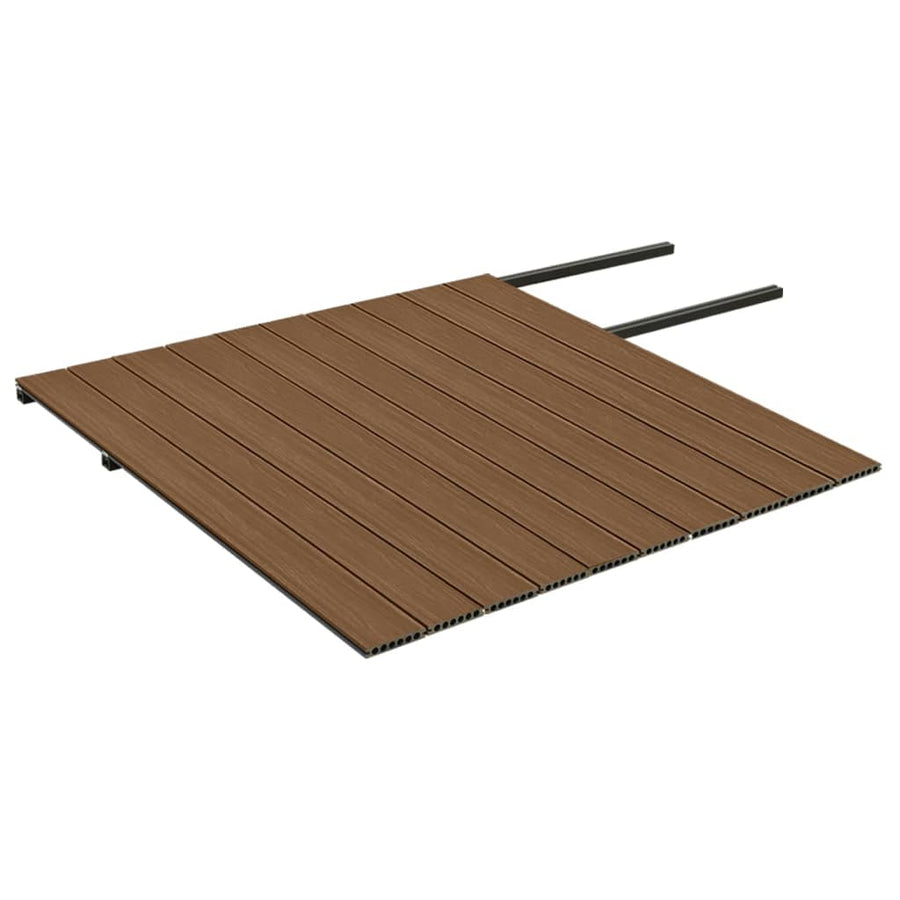 Terrasplanken met accessoires 20 m² 2,2 m HKC bruin en grijs 20 m² 2.2 m