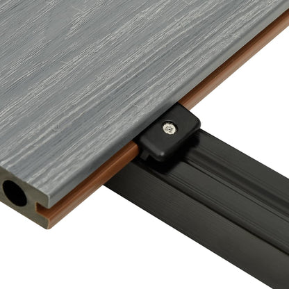 Terrasplanken met accessoires 20 m² 2,2 m HKC bruin en grijs 20 m² 2.2 m
