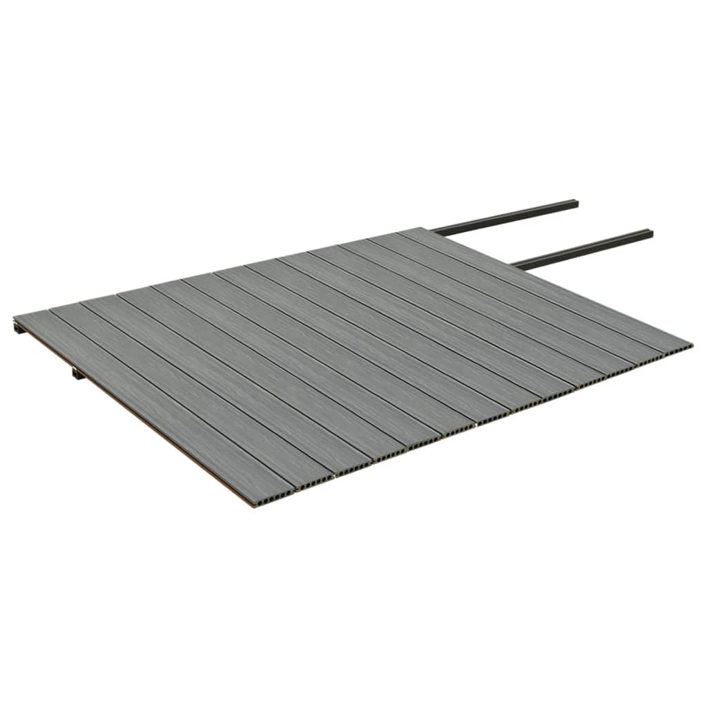Terrasplanken met accessoires 26 m² 2,2 m HKC bruin en grijs 26 m² 2.2 m