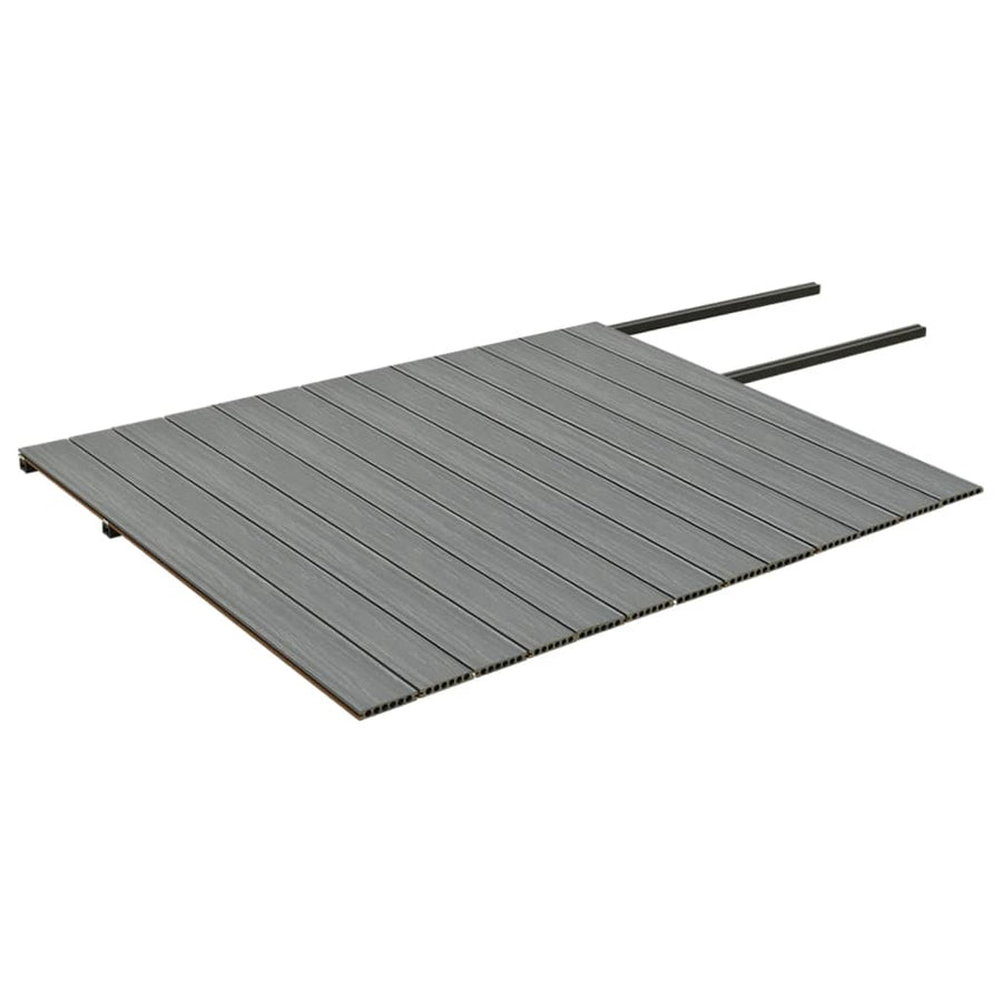 Terrasplanken met accessoires 26 m² 2,2 m HKC bruin en grijs 26 m² 2.2 m
