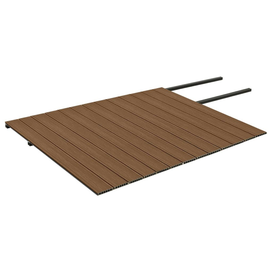 Terrasplanken met accessoires 26 m² 2,2 m HKC bruin en grijs 26 m² 2.2 m