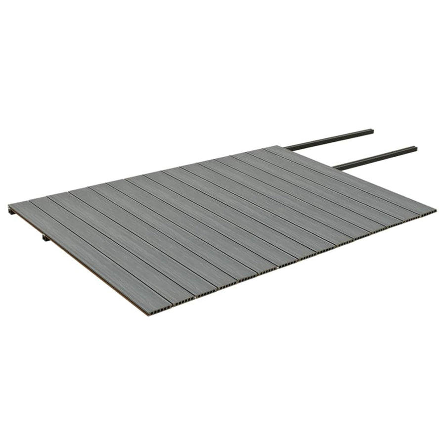 Terrasplanken met accessoires 30 m² 2,2 m HKC bruin en grijs 30 m² 2.2 m