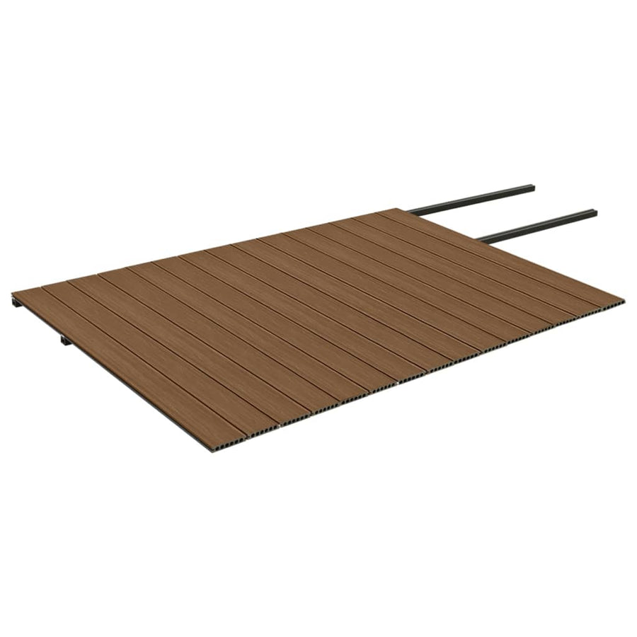 Terrasplanken met accessoires 30 m² 2,2 m HKC bruin en grijs 30 m² 2.2 m