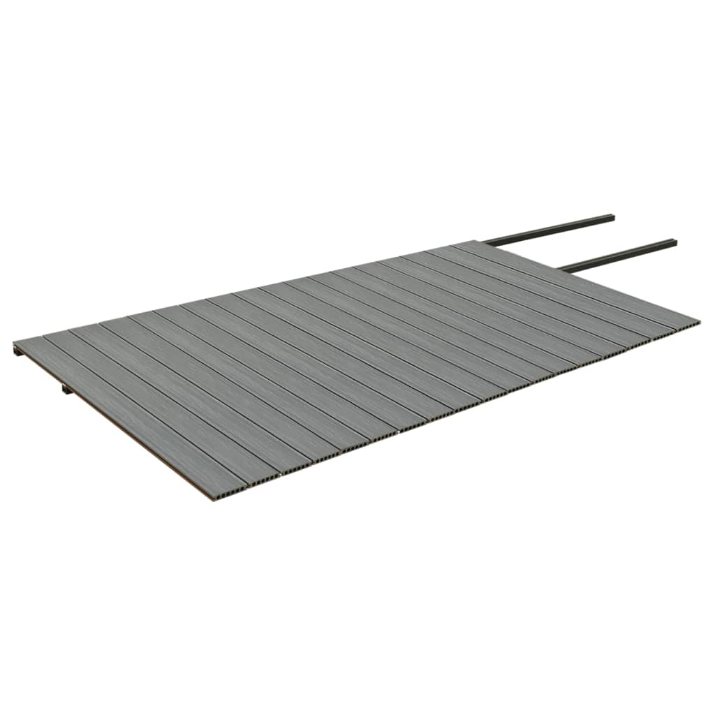 Terrasplanken met accessoires 36 m² 2,2 m HKC bruin en grijs 36 m² 2.2 m