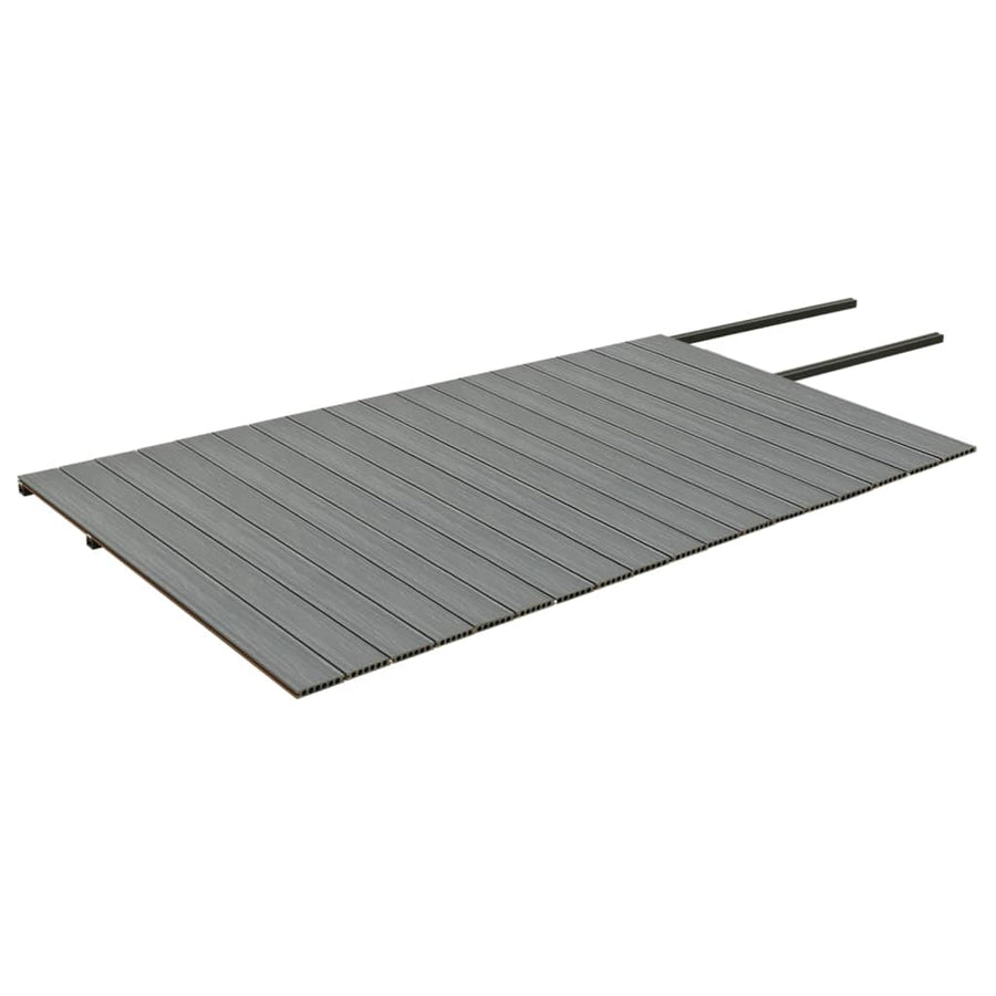 Terrasplanken met accessoires 36 m² 2,2 m HKC bruin en grijs 36 m² 2.2 m