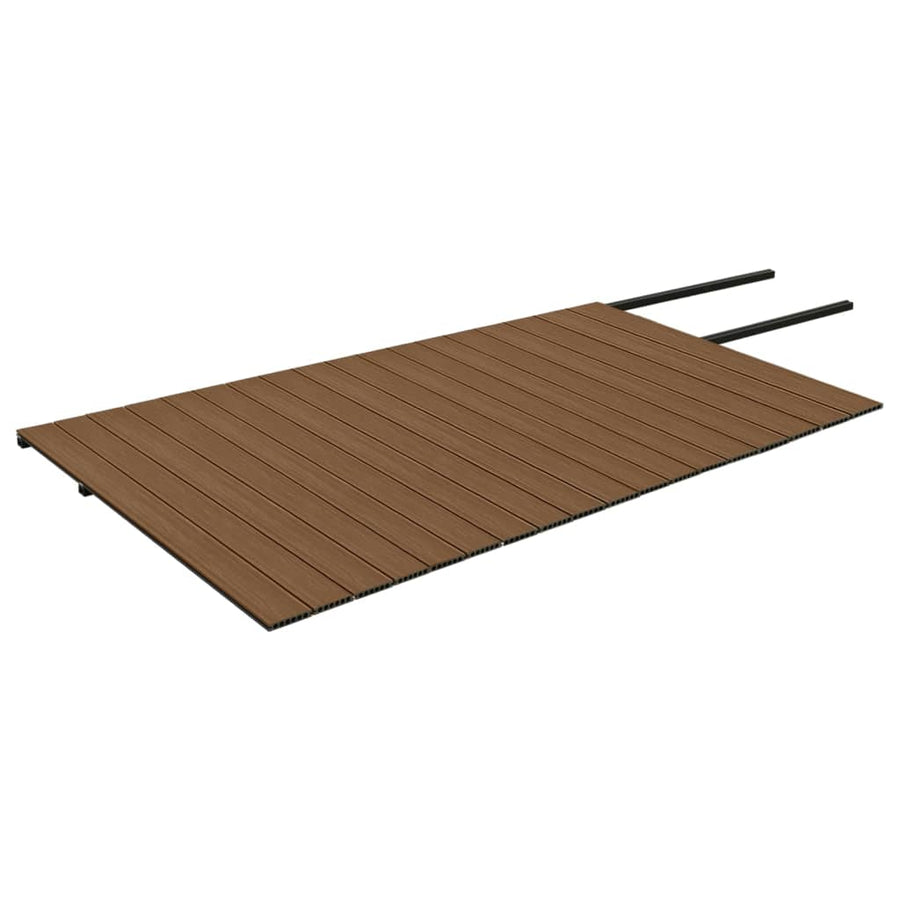 Terrasplanken met accessoires 36 m² 2,2 m HKC bruin en grijs 36 m² 2.2 m