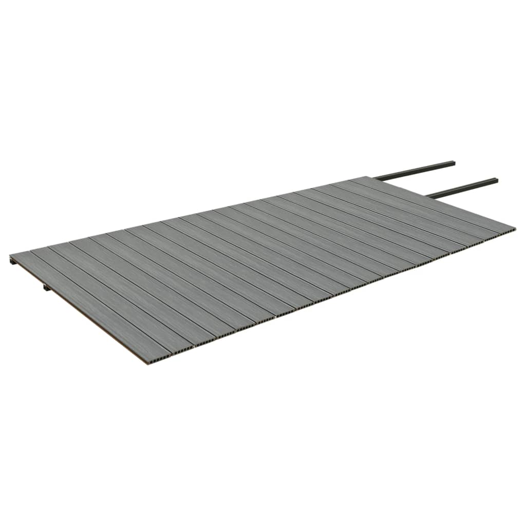 Terrasplanken met accessoires 40 m² 2,2 m HKC bruin en grijs 40 m² 2.2 m