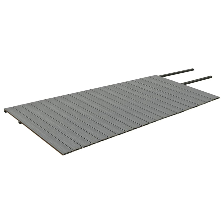 Terrasplanken met accessoires 40 m² 2,2 m HKC bruin en grijs 40 m² 2.2 m