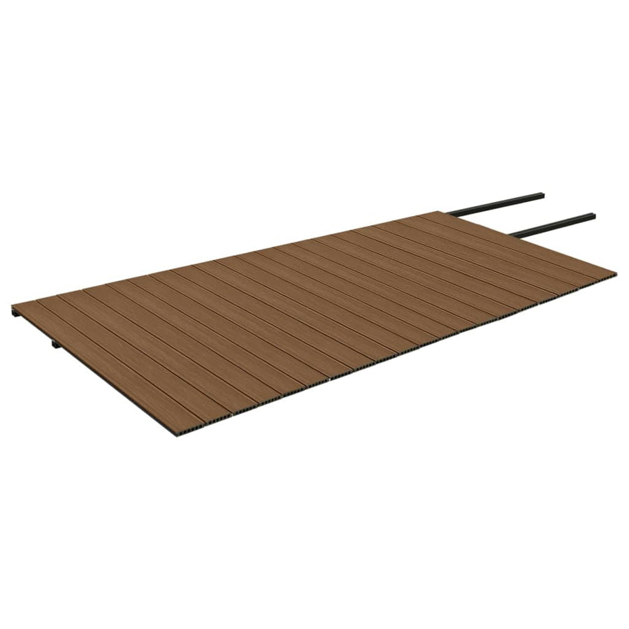Terrasplanken met accessoires 40 m² 2,2 m HKC bruin en grijs 40 m² 2.2 m