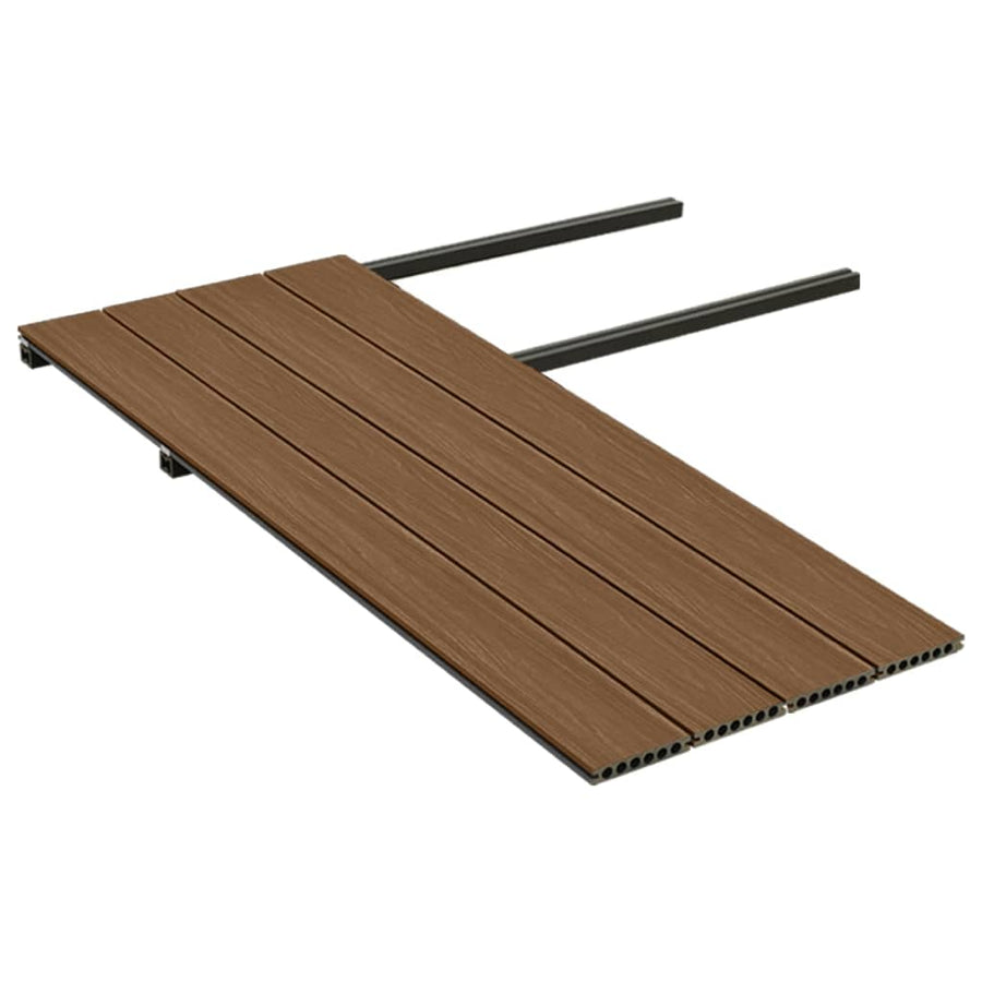 Terrasplanken Met Accessoires Hkc Bruin En Grijs 10 m² 4 m