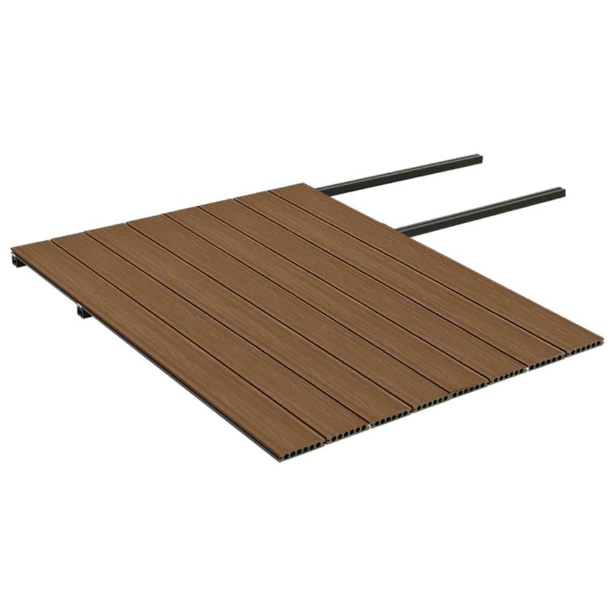 Terrasplanken met accessoires 20 m² 4 m HKC bruin en grijs 20 m² 4 m