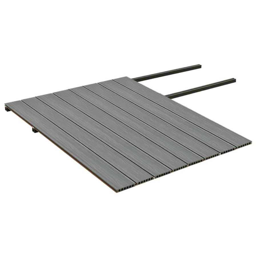 Terrasplanken met accessoires 20 m² 4 m HKC bruin en grijs 20 m² 4 m