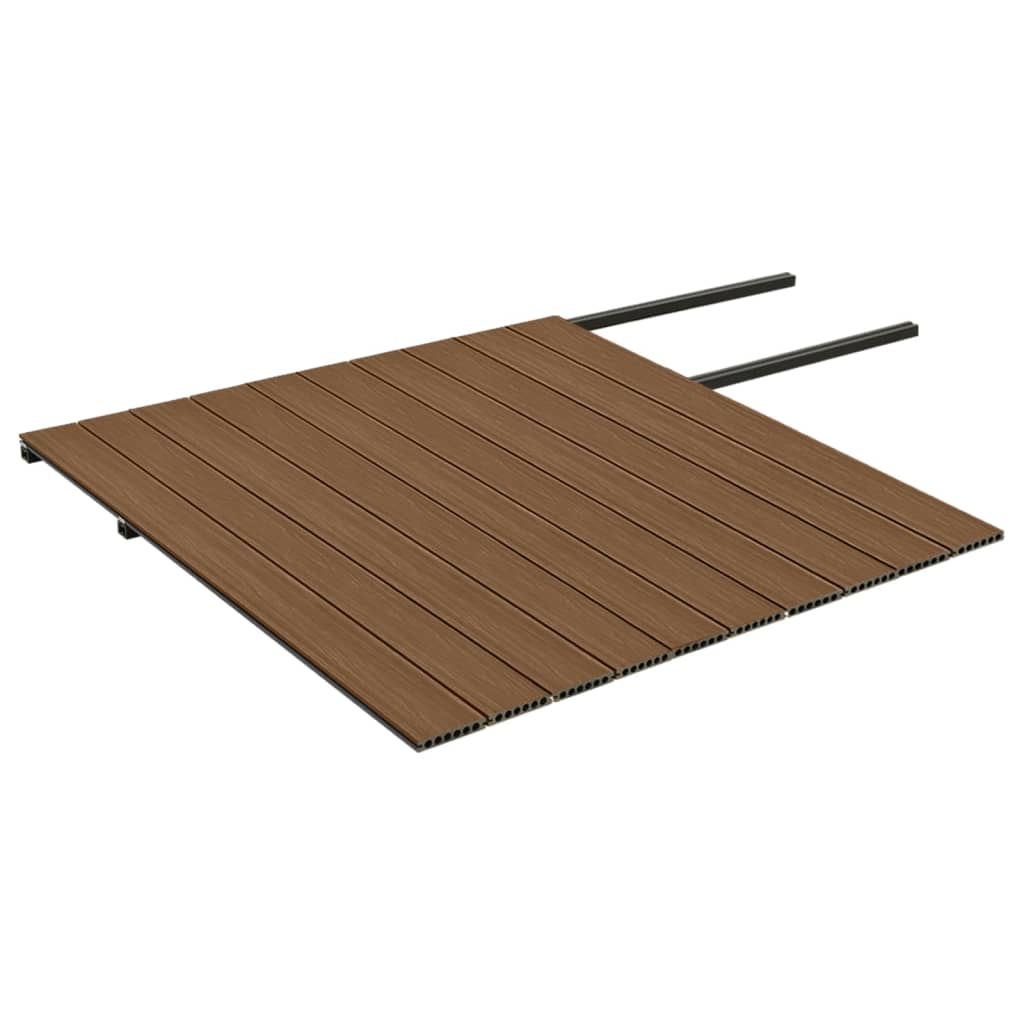 Terrasplanken met accessoires 25 m² 4 m HKC bruin en grijs 25 m² 4 m