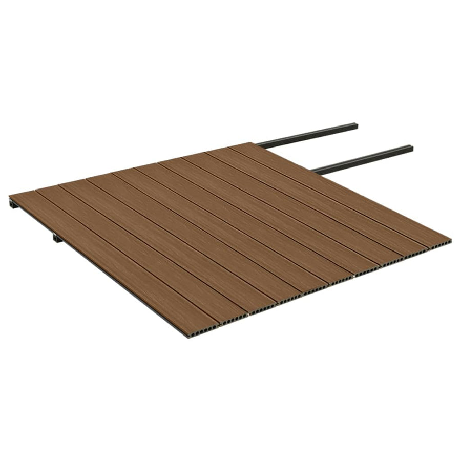 Terrasplanken met accessoires 25 m² 4 m HKC bruin en grijs 25 m² 4 m