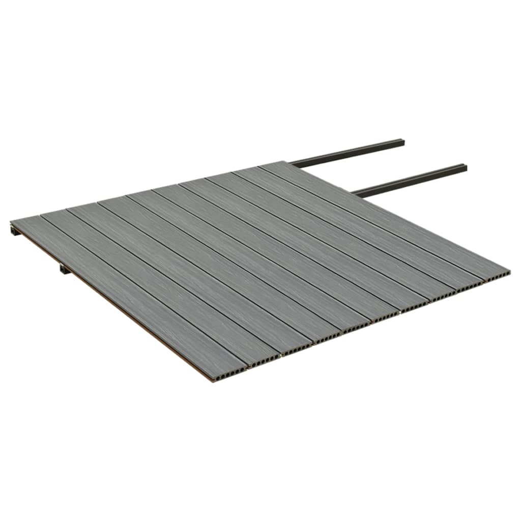 Terrasplanken met accessoires 25 m² 4 m HKC bruin en grijs 25 m² 4 m
