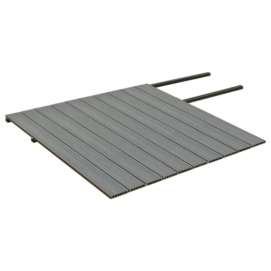 Terrasplanken met accessoires 25 m² 4 m HKC bruin en grijs 25 m² 4 m