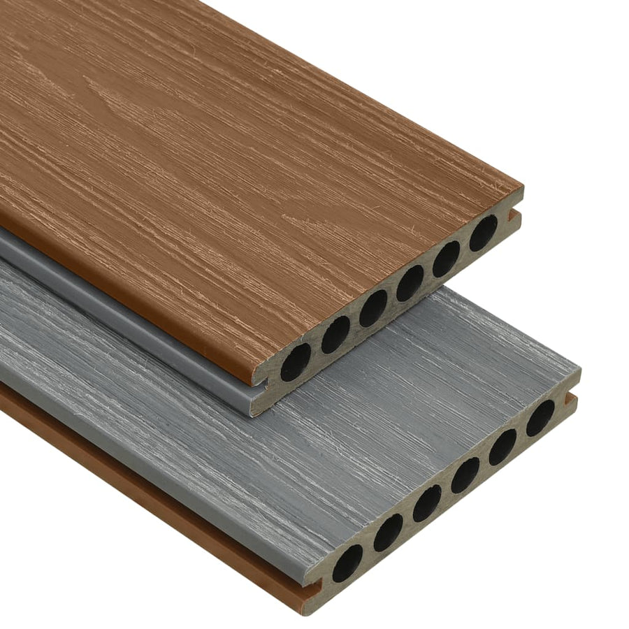 Terrasplanken met accessoires 30 m² 4 m HKC bruin en grijs 30 m² 4 m