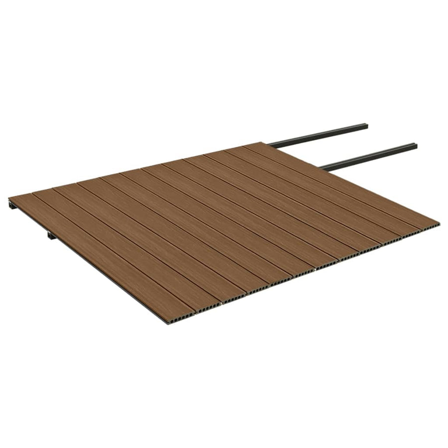Terrasplanken met accessoires 30 m² 4 m HKC bruin en grijs 30 m² 4 m