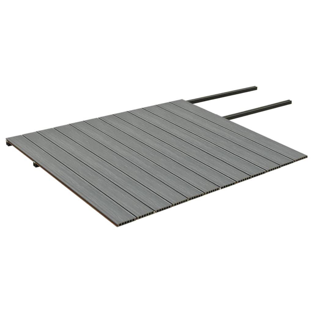 Terrasplanken met accessoires 30 m² 4 m HKC bruin en grijs 30 m² 4 m