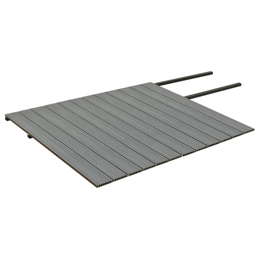Terrasplanken met accessoires 30 m² 4 m HKC bruin en grijs 30 m² 4 m