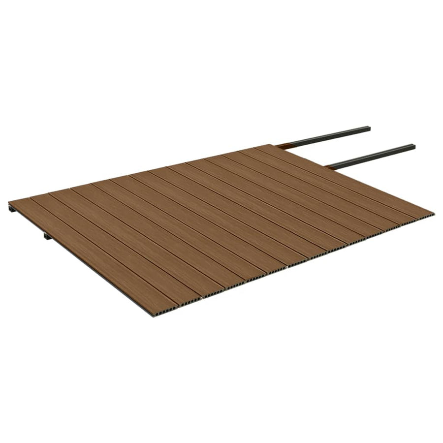 Terrasplanken met accessoires 35 m² 4 m HKC bruin en grijs 35 m² 4 m