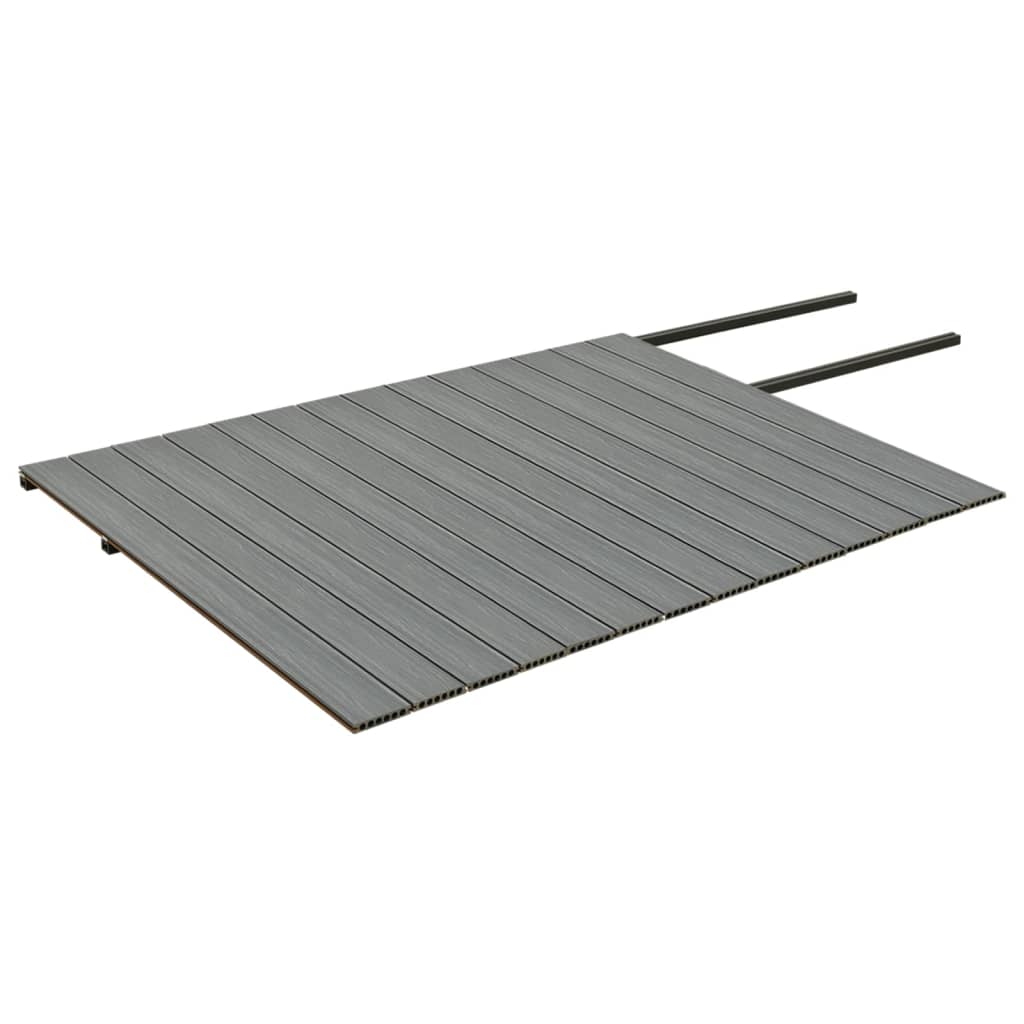 Terrasplanken met accessoires 35 m² 4 m HKC bruin en grijs 35 m² 4 m