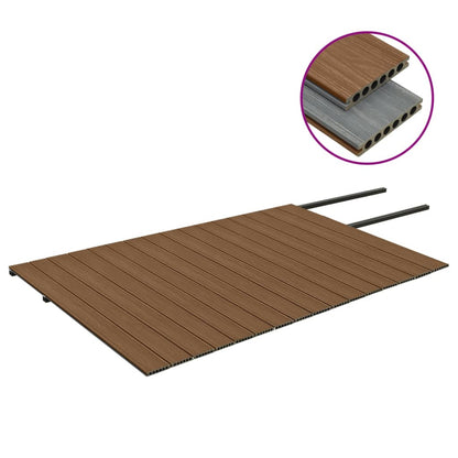 Terrasplanken met accessoires 40 m² 4 m HKC bruin en grijs 40 m² 4 m