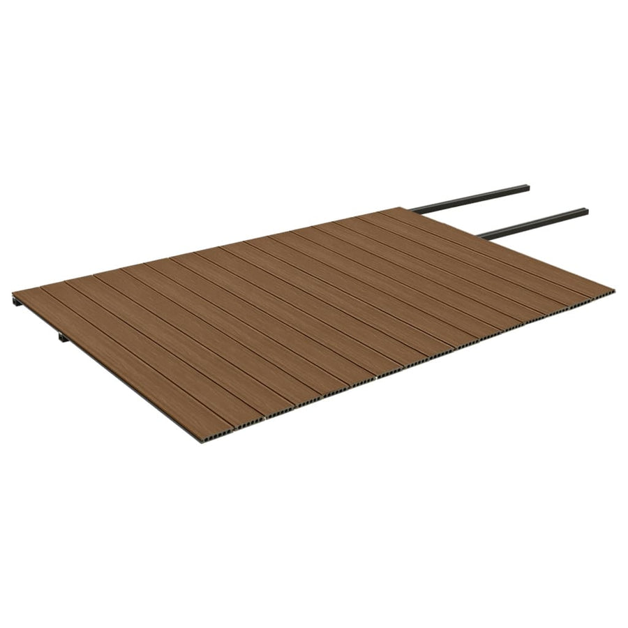Terrasplanken met accessoires 40 m² 4 m HKC bruin en grijs 40 m² 4 m