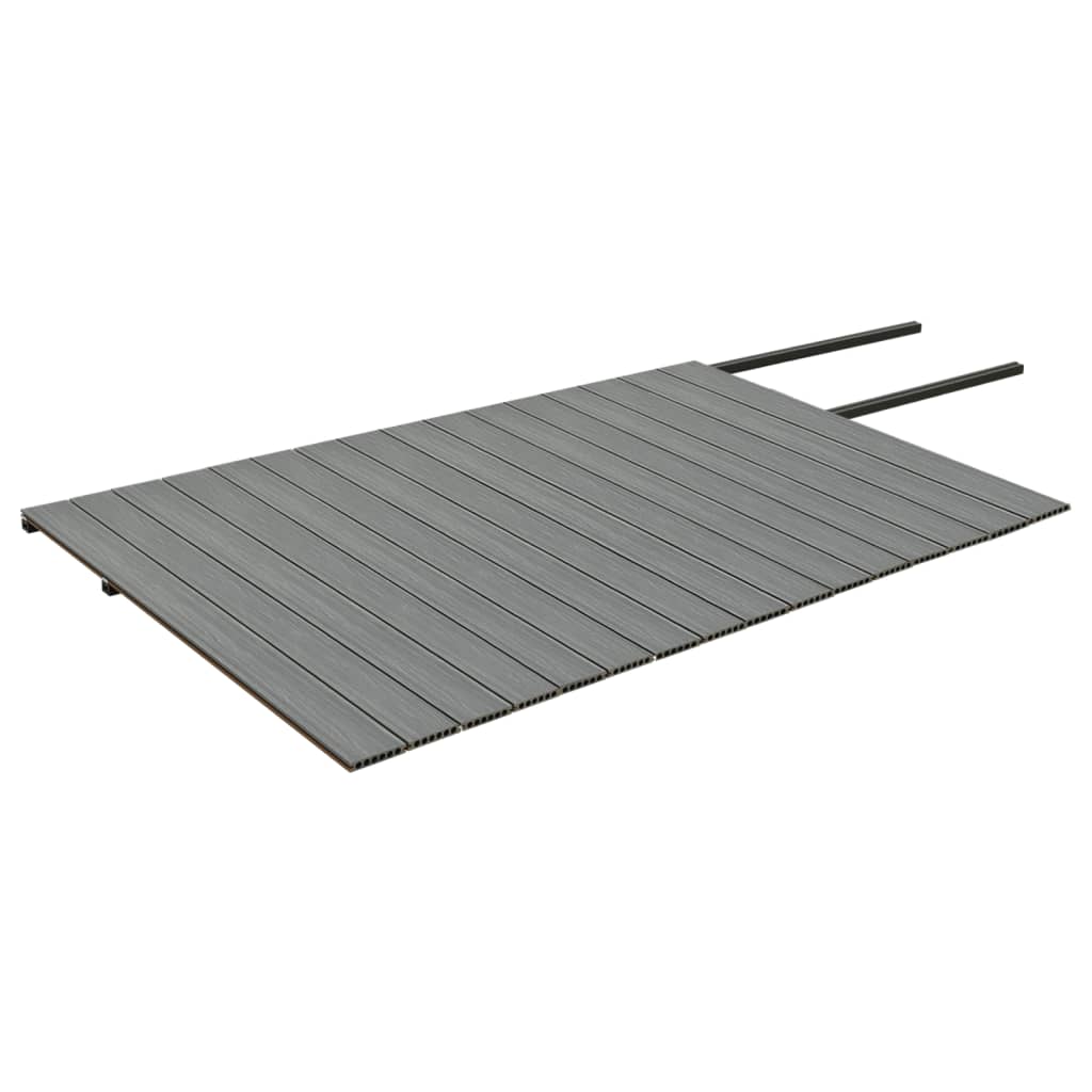 Terrasplanken met accessoires 40 m² 4 m HKC bruin en grijs 40 m² 4 m