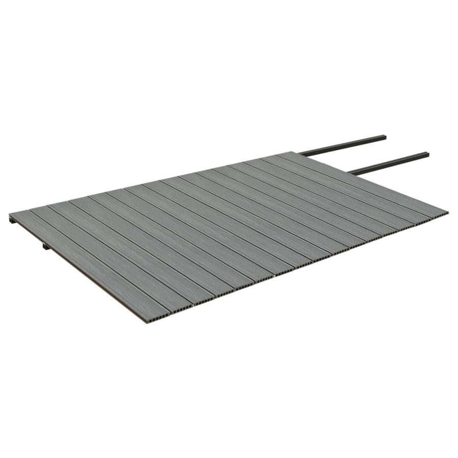 Terrasplanken met accessoires 40 m² 4 m HKC bruin en grijs 40 m² 4 m