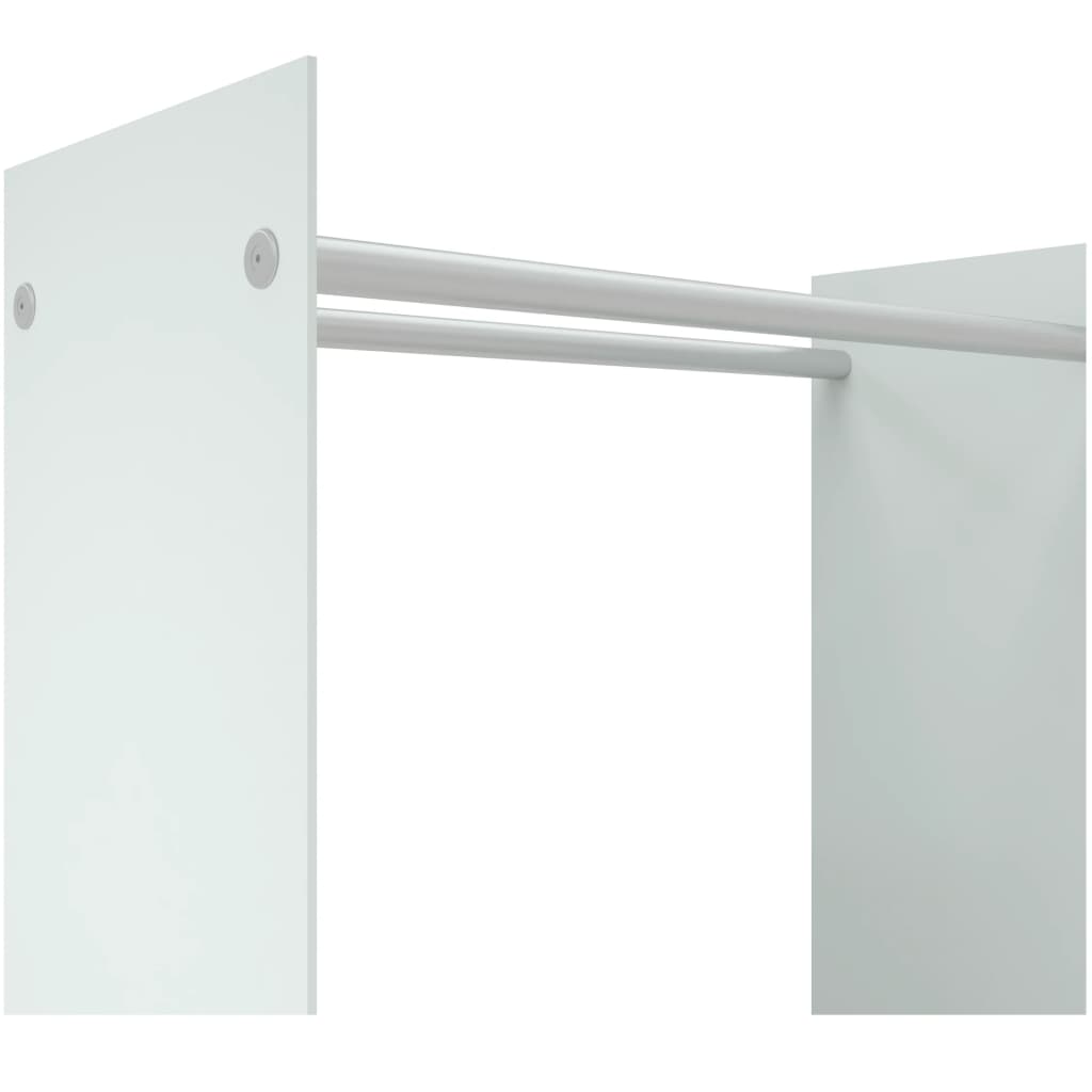 Haardhoutrek Gehard Glas 80 x 35 x 100 cm Wit