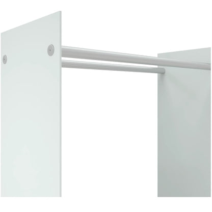 Haardhoutrek Gehard Glas 80 x 35 x 100 cm Wit