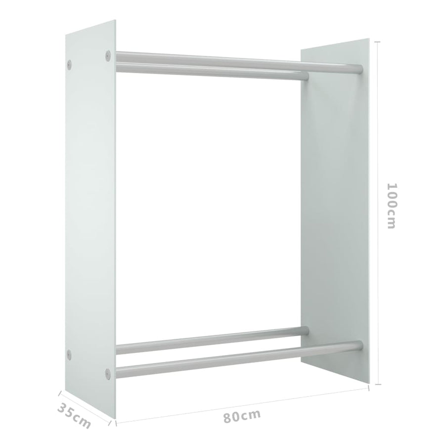 Haardhoutrek Gehard Glas 80 x 35 x 100 cm Wit