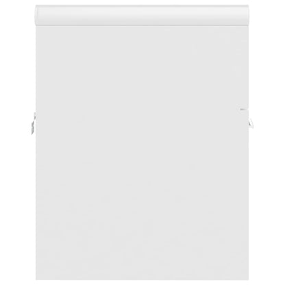 Wastafelkast met ingebouwde wastafel bewerkt hout wit 1 41 x 38.5 x 46 cm Wit