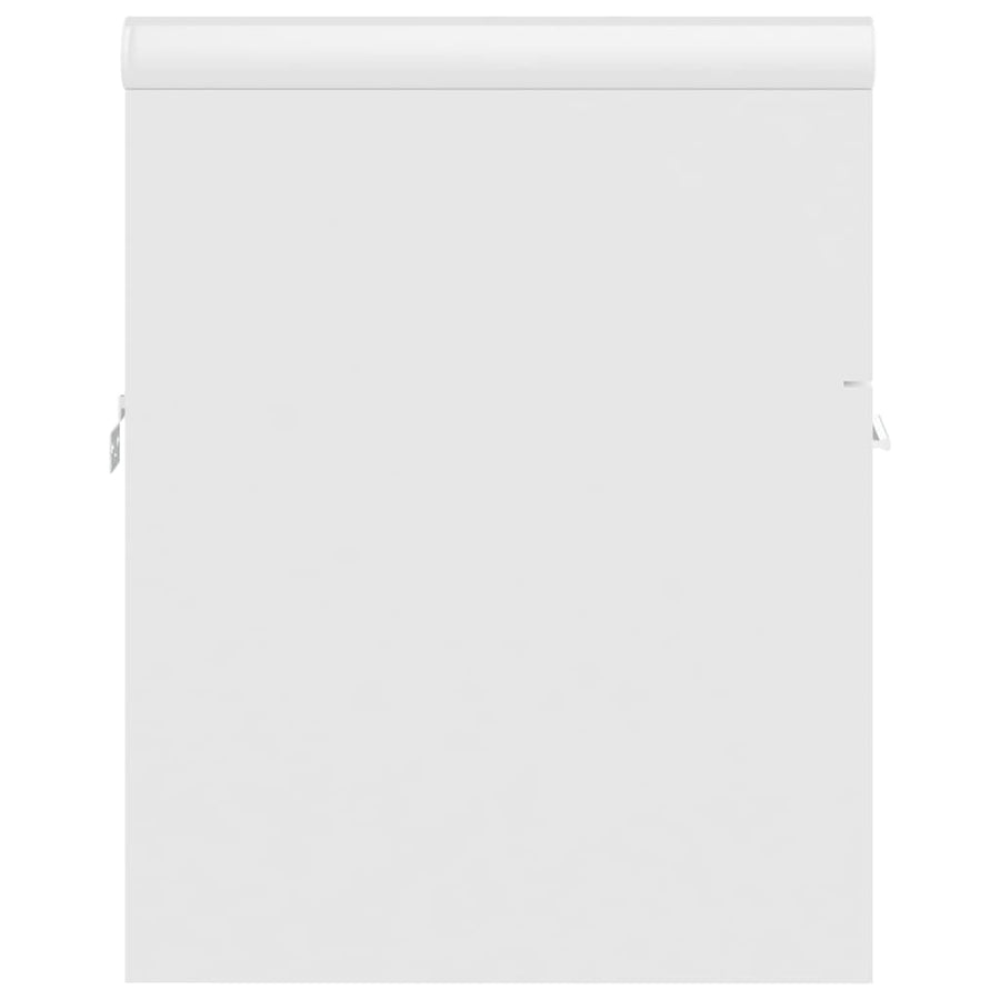 Wastafelkast met ingebouwde wastafel bewerkt hout wit 1 41 x 38.5 x 46 cm Wit