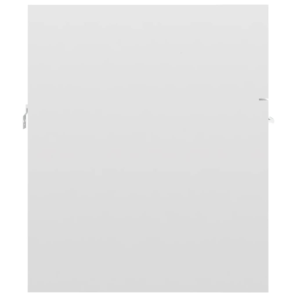 Wastafelkast met ingebouwde wastafel spaanplaat hoogglans wit 41 x 38.5 x 46 cm zonder kraan & afvoer